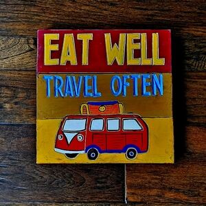 Distressed Wooden RV Camping Sign